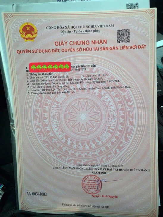 Còn 1 lô thị trấn Diên Khánh giá siêu rẻ _LH 0982273122