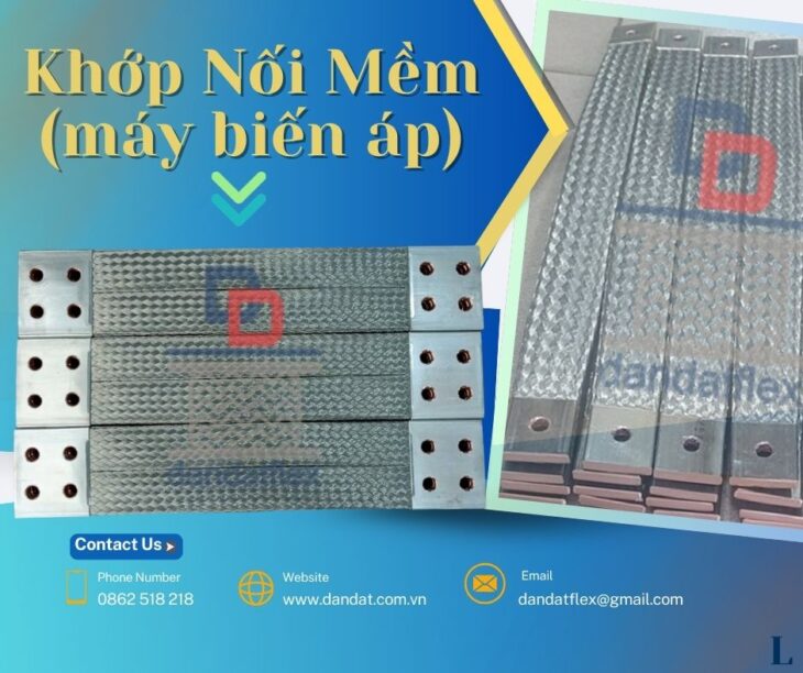 Dây đồng bện mạ thiếc bấm 2 đầu cốt, Khớp nối mềm busway, Thanh nối đồng mềm, Dây tiếp địa máng cáp