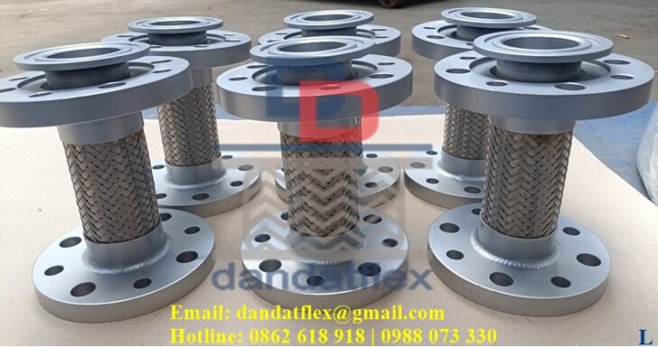 Khớp nối chống rung, khớp nối mềm inox mặt bích, khớp nối cao su chống rung, khớp giảm chấn inox