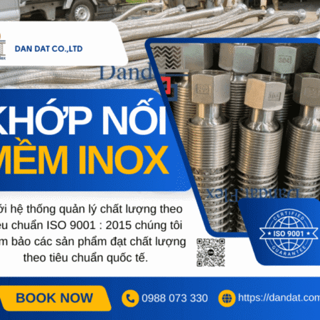 Khớp Nối Chống Rung Inox 304 Nối Bích – Khớp chống rung inox 304, Khớp nối mềm inox 2 đầu