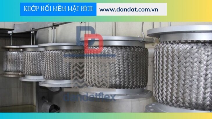 Khớp nối mềm inox 304 nối bích, khớp nối chống rung, ống nối mềm công nghiệp, khớp nối mềm Clamp