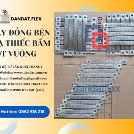 Khớp nối đồng mềm mạ thiếc, Dây đồng bện bấm 2 đầu cốt, Thanh cái đồng mềm, Dây tiếp địa máng cáp