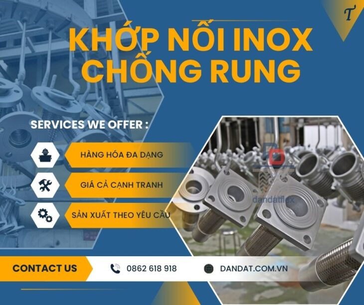 Khớp nối mềm cho hệ khí hóa lỏng, khớp nối chống rung máy phát, khớp nối chống rung ống gió