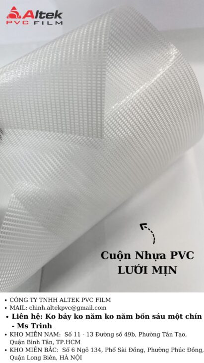 Địa chỉ bán cuộn nhựa pvc trong suốt, lưới mịn khổ lớn