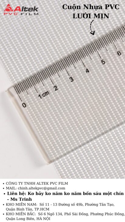 Địa chỉ bán cuộn nhựa pvc trong suốt, lưới mịn khổ lớn
