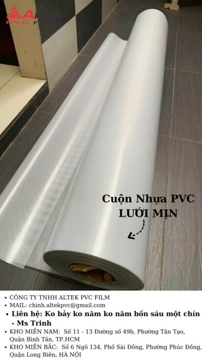 Địa chỉ bán cuộn nhựa pvc trong suốt, lưới mịn khổ lớn