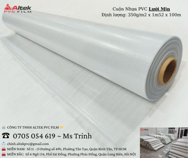 Công ty sản xuất màng nhựa pvc – lưới mịn khổ lớn