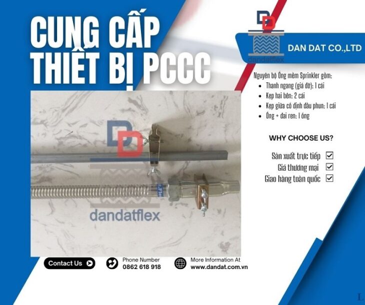Cung cấp ống nối mềm inox cấp nước đầu phun chữa cháy, Ống mềm cứu hỏa, Khớp nối mềm inox PCCC
