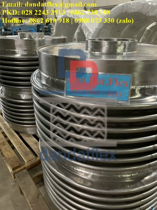 Khớp nối giãn nở nhiệt inox, Ống bù giản nở, Khớp co giãn inox, Mối nối mềm, Khớp nối giảm chấn inox