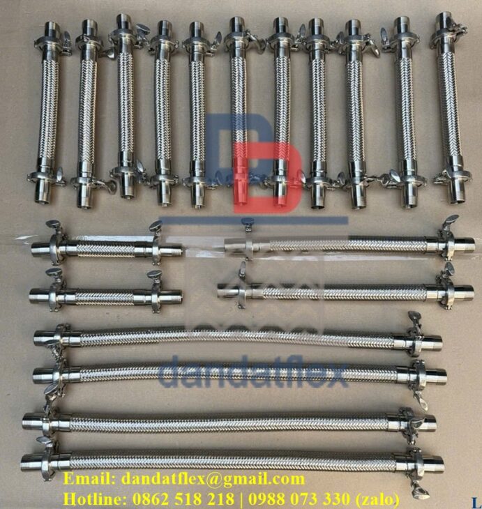 Khớp nối mềm inox công nghiệp, Khớp nối mềm chống rung, Ống mềm inox chịu áp cao