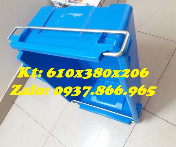 Thùng nhựa đặc có quai sắt, thùng có quai sắt giá rẻ, thùng đặc có quai sắt bền chắc