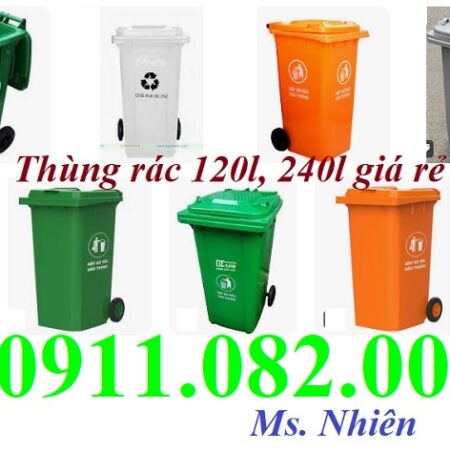 Đại hạ giá thùng rác nhựa- thùng rác 120l 240l 660 giá rẻ- lh 0911082000