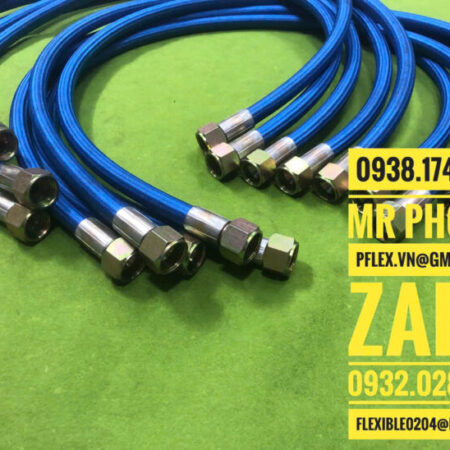 ống mềm teflon bọc vải cách nhiệt , ống PTFE bọc vải , ống mềm PTFE bọc vải , ống PTFE dẫn hơi nóng