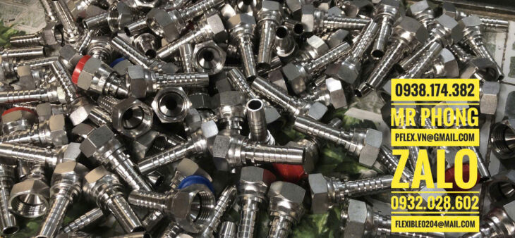 đầu inox bấm ống dầu thủy lực-áo inox bóp ống tuy ô thủy lực