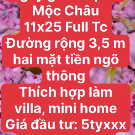 ĐẤT NỀN MỘC CHÂU GIÁ ĐẦU TƯ