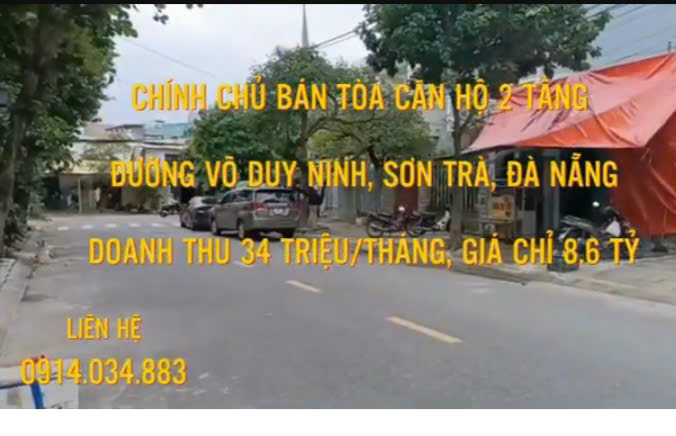 CHÍNH CHỦ BÁN TÒA CĂN HỘ 2 TẦNG ĐƯỜNG VÕ DUY NINH – Q SƠN TRÀ – ĐÀ NẴNG