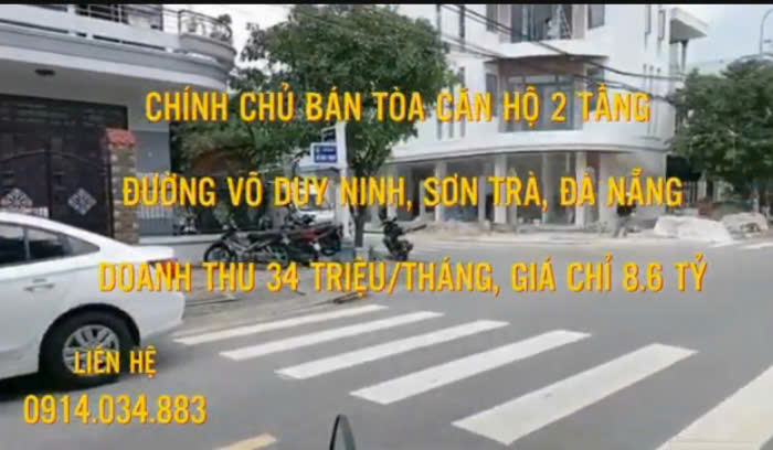 CHÍNH CHỦ BÁN TÒA CĂN HỘ 2 TẦNG ĐƯỜNG VÕ DUY NINH – Q SƠN TRÀ – ĐÀ NẴNG