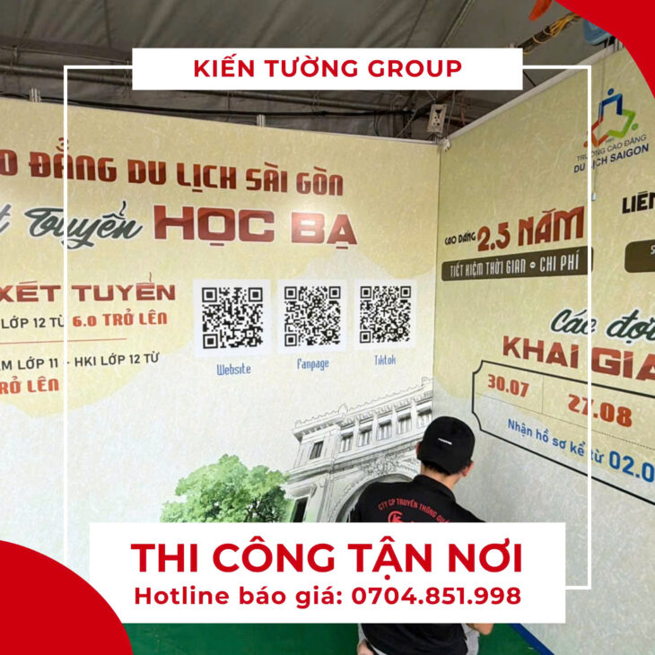 thiết kế in ấn thi công sự kiện backdrop chất lượng