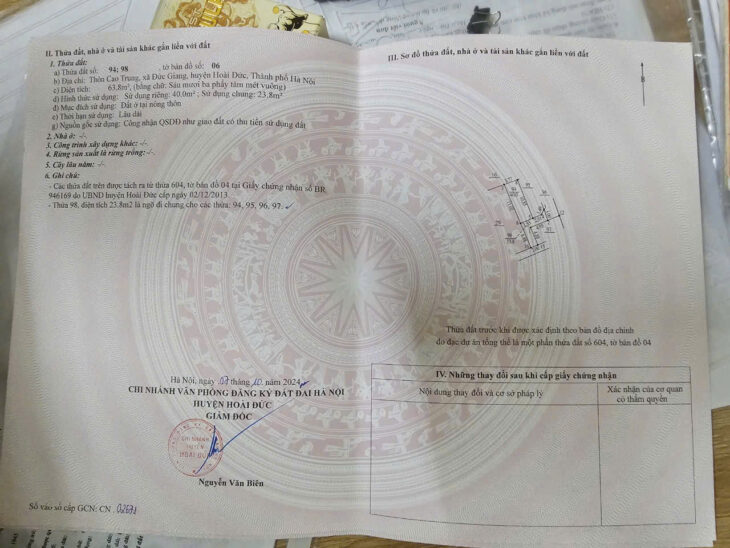 2 LÔ THỔ CƯ 40M2 ĐỨC THƯỢNG HOÀI ĐỨC HÀ NỘI GIÁ 7XTR/M