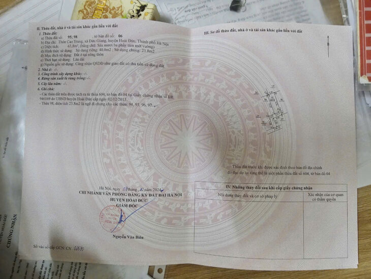 2 LÔ THỔ CƯ 40M2 ĐỨC THƯỢNG HOÀI ĐỨC HÀ NỘI GIÁ 7XTR/M