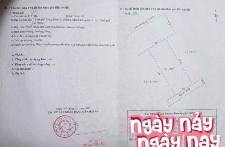 Bán đất Biệt thự lô 16 Lê Hồng Phong, 126m, ngang 7m, đường 15m, giá 11.6 tỉ