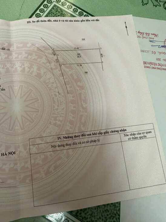 45.5M2 ĐẤT PHỤNG THƯỢNG, PHÚC THỌ, HÀ NỘI GIÁ 1.55 TỶ Ô TÔ 5 CHỖ VÀO NHÀ