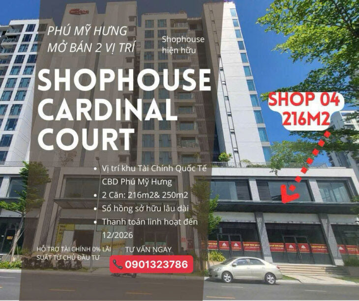 Cơ hội đầu tư shop kinh doanh cao cấp tại khu tài chính Phú Mỹ Hưng – Số lượng có hạn!