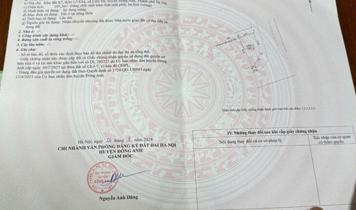 Siêu Phẩm X7 Lỗ Khê lô Góc LK 4-7 Đấu Giá Liên Hà Đông Anh Hà Nội