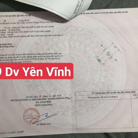 ĐẤT DỊCH VỤ YÊN VĨNH, KIM CHUNG, HOÀI ĐỨC GIÁ ĐẦU TƯ.