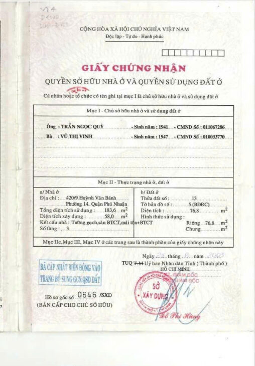 Chính Chủ Bán Biệt Thự Mini ,Mới, Rộng, Nhà Đẹp Ngay Trung Tâm Phường 13 Phú Nhuận