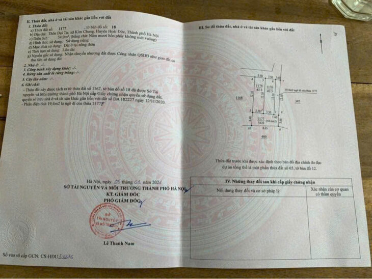 54m2 ĐẤT THỔ CƯ KIM CHUNG HOÀI ĐỨC DIỆN TÍCH NHỎ XINH GIÁ ĐẦU TƯ.