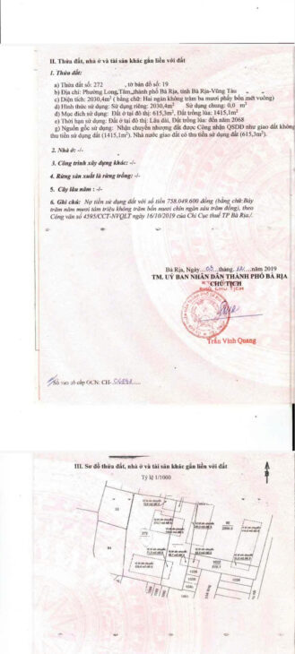 chủ cần ra hơn 9000m đất phường long tâm. Có gần 4000m thổ cư.