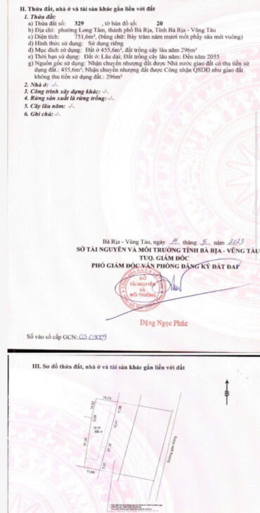 chủ cần ra hơn 9000m đất phường long tâm. Có gần 4000m thổ cư.