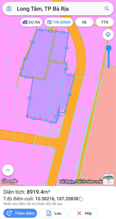 chủ cần ra hơn 9000m đất phường long tâm. Có gần 4000m thổ cư.