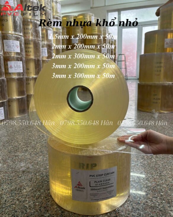 Rèm nhựa pvc cuộn khổ nhỏ giá tốt tại kho