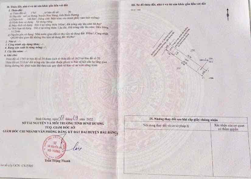 Bán gấp lô đất đẹp tại Lai Hưng, Bàu Bàng.