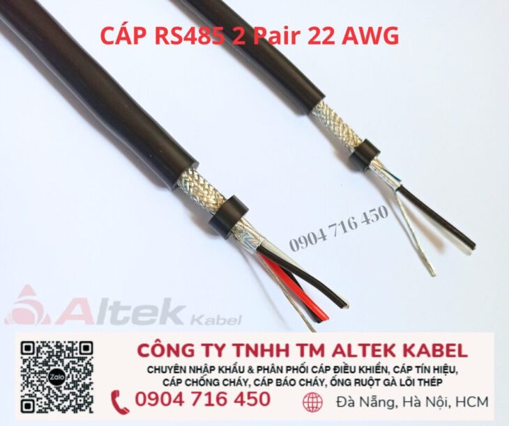 Cáp RS485 SOLAR 2pair 22awg Altek Kabel