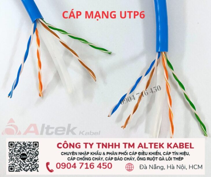 Cáp mạng utp6 cat6 23awg Altek Kabel