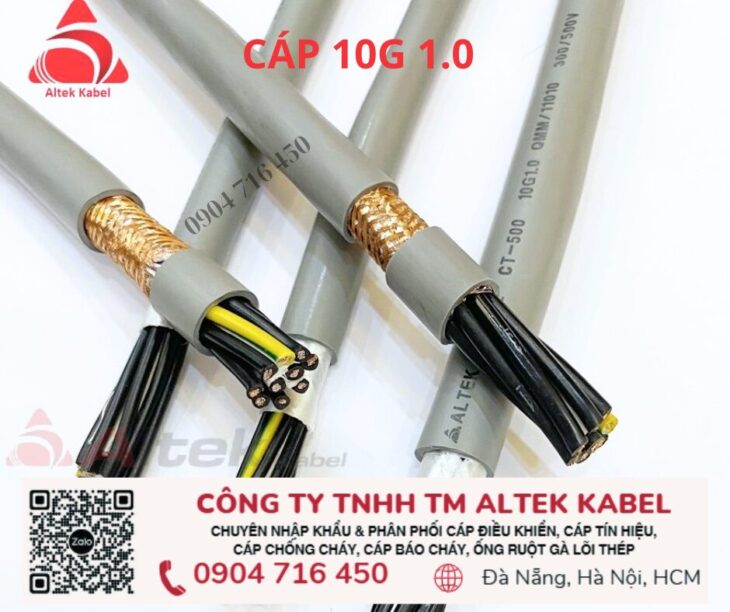 Cáp điện tròn mềm 10G 1.0 Altek Kabel DVV giá sỉ không qua trung gian