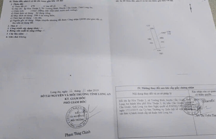 Bà chị em Cần bán đất Hòa Thuận- Xã Trường Bình – Huyện Cần Giuộc – Tỉnh Long An