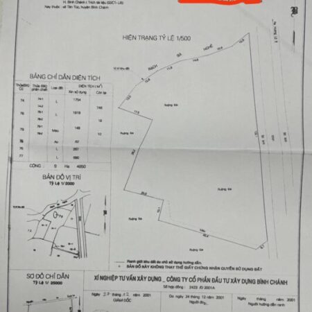 BÁN NHÀ MẶT PHỐ AP2, TÂN TÚC, BÌNH CHÁNH – 4800M2, 27 TỶ – SỔ HỒNG