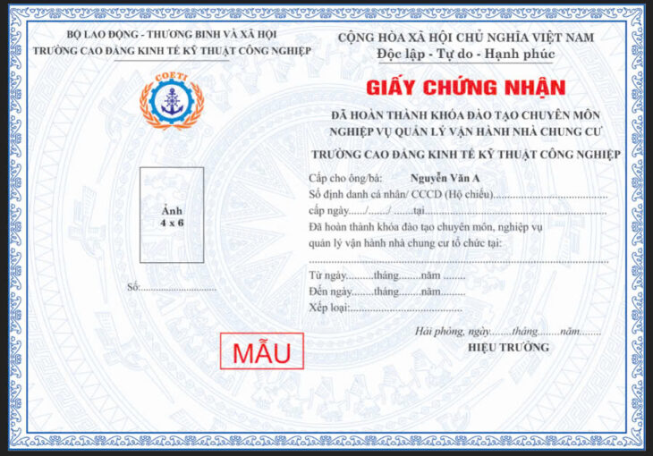 KHÓA HỌC QUẢN LÝ VẬN HÀNH NHÀ CHUNG CƯ CẤP TỐC