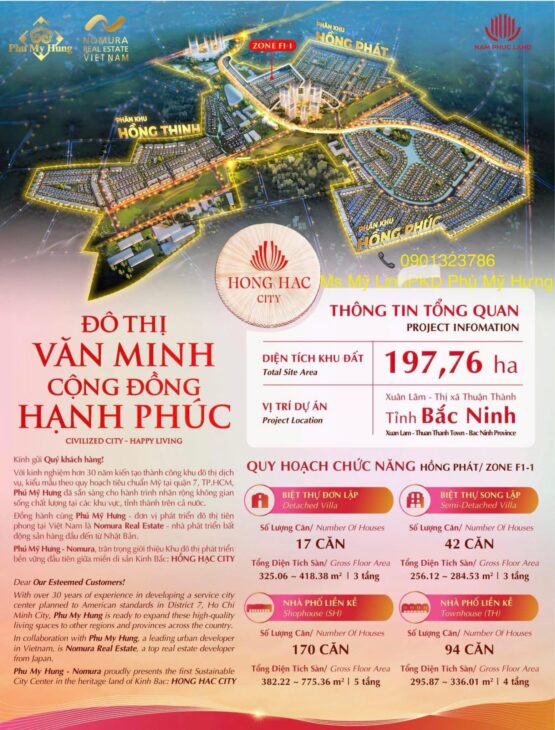 SỐ LƯỢNG GIỚI HẠN GĐ1 Hồng Hạc City – Cơ hội đầu tư shophouse, biệt thự chuẩn Phú Mỹ Hưng tại Bắc