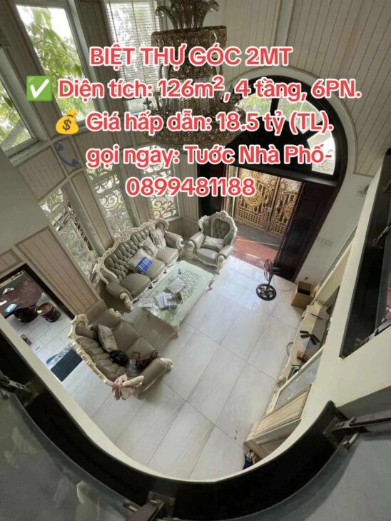 C181 ???? BIỆT THỰ LÔ GÓC 2MT NGUYỄN SƠN, TÂN PHÚ – GIÁ TỐT! 126m2 chỉ hơn 18ty????