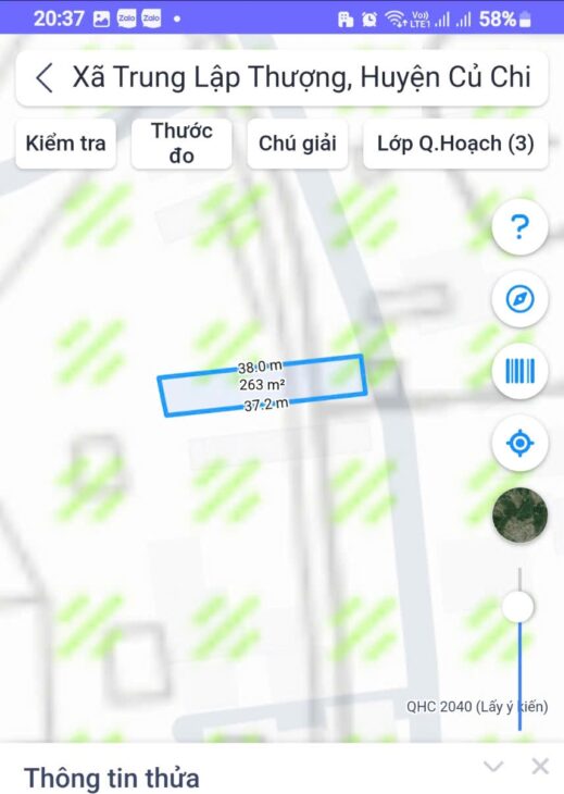 263m2 Đất Mặt Tiền Trung Lập Củ Chi TP. Hồ Chí Minh có 2 tỷ x