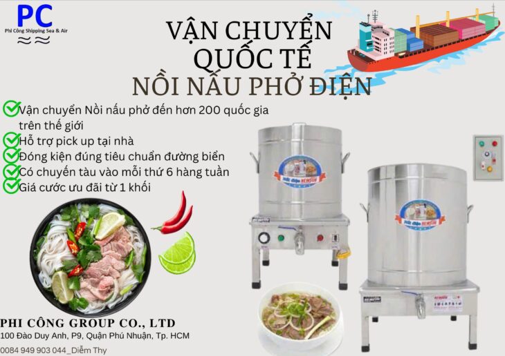 Hỗ trợ gửi máy móc đi quốc tế