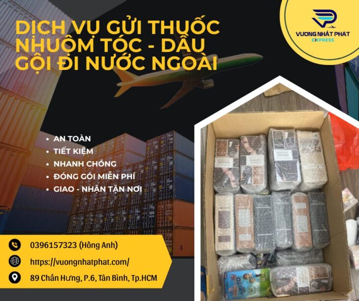 Gửi thuốc nhuộm tóc mỹ phẩm đi Mỹ đơn giản với Vương Nhất Phát Express