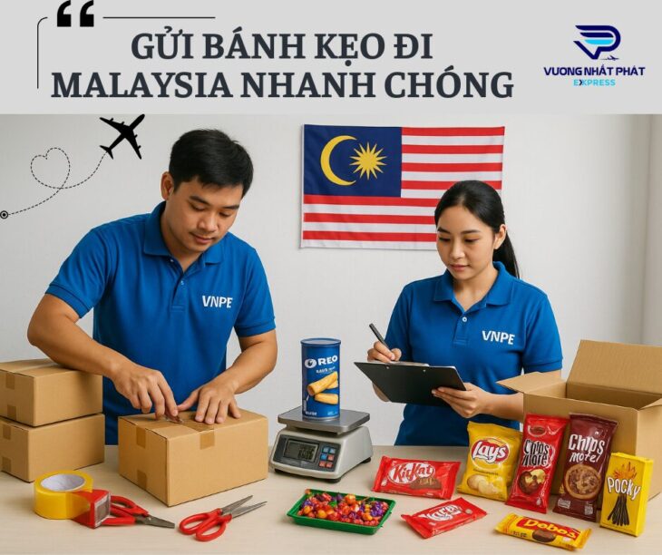 Dịch vụ gửi bánh kẹo đi Malaysia an toàn