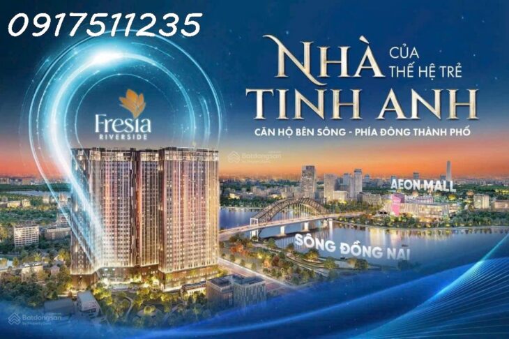 Cần bán căn hộ fresia Riverside P.Tân Vạn Biên Hòa căn 2PN giá 1.56 tỷ Hotline 0917511235