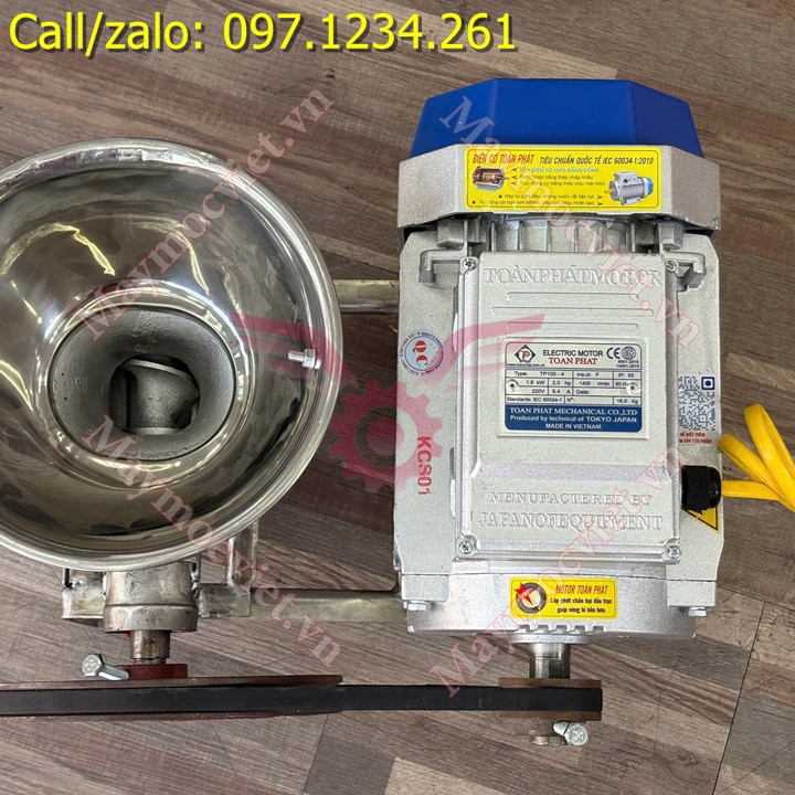 Cối xay đùn thịt khung inox cối gang 12 công suất 1.5kw